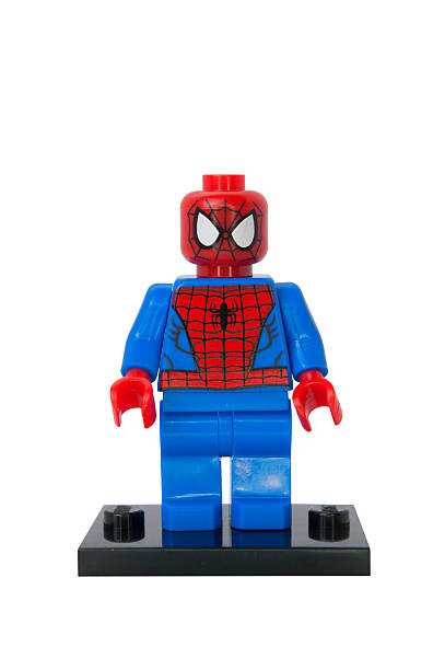 spiderman minifigure - spider man stockfoto's en -beelden