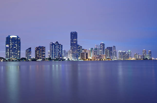 istock Miami city skyline panorama at twilight 511439421
