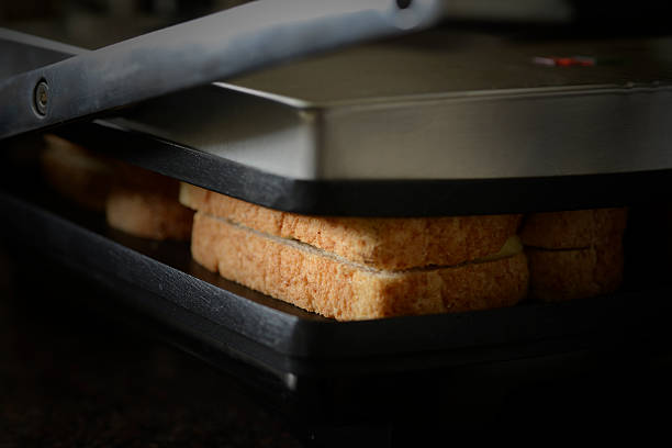 toasted cheese sandwich stock photo