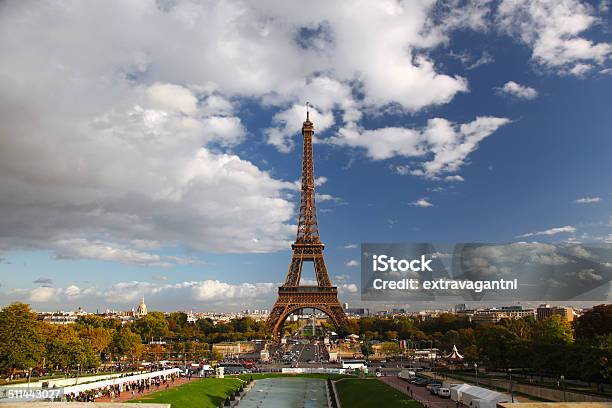 The Eiffel Tower In Paris With Fountains France Stock Photo - Download Image Now - Architecture, Autumn, Beauty