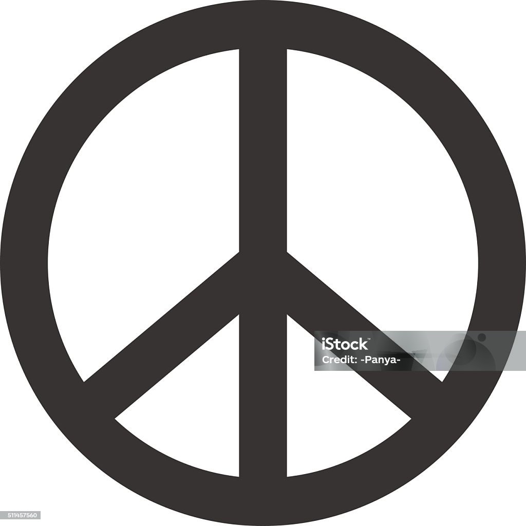 Peace sign. Hippie symbol of peace Symbols Of Peace stock vector