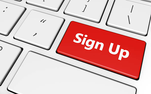 Sign Up Button stock photo