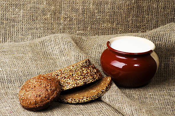 istock bread placed on a wooden slope in the background . 511458236