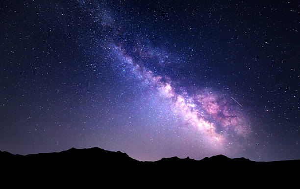 istock Landscape with Milky Way. Night sky with stars at mountains 511459364
