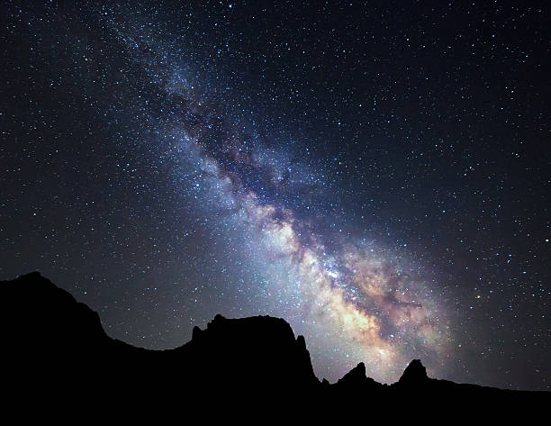 istock Landscape with Milky Way. Night sky with stars at mountains 511459422