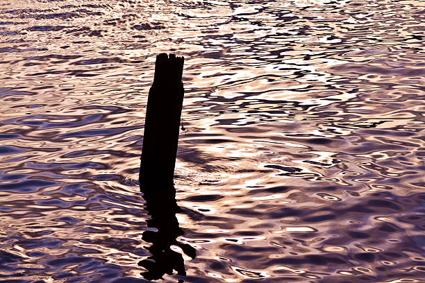 Buoy in the East River stock photo