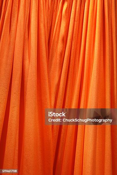 Drapes Voile Orange Linen Fabric Textile Stock Photo - Download Image Now - Arts Culture and Entertainment, Curtain, Fashion