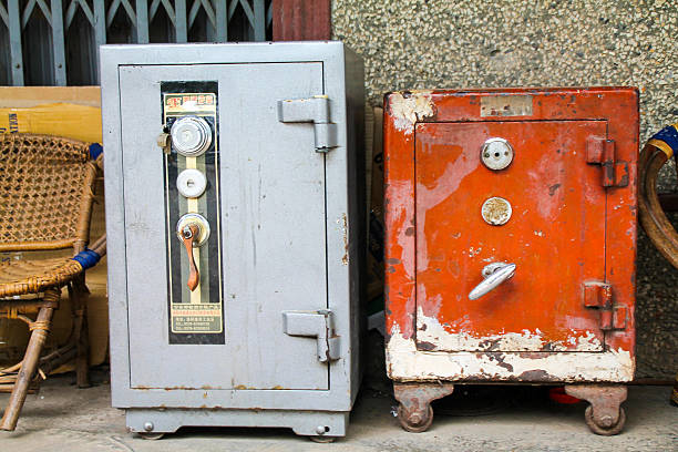 Luang Prabang, Laos - January 25, 2016: Ancient Safe sitting in the streets of Luang Prabang