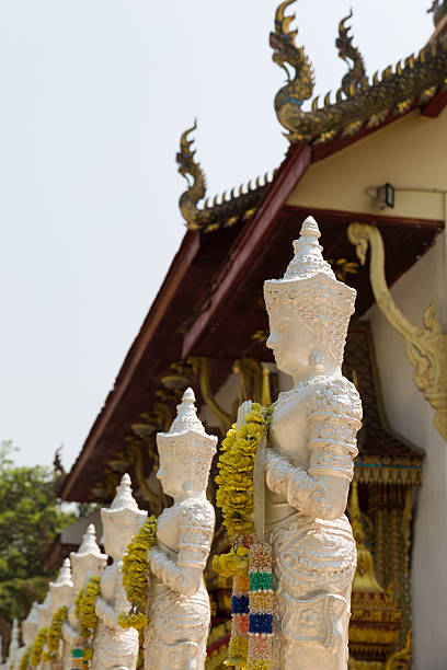 the art design of angel sculpture statue in asian temple