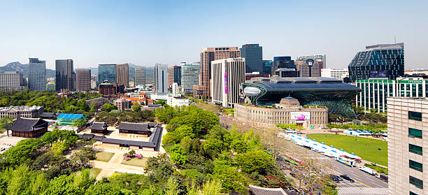 istock Seoul panoramic skyline daytime featuring City Hall 511465702
