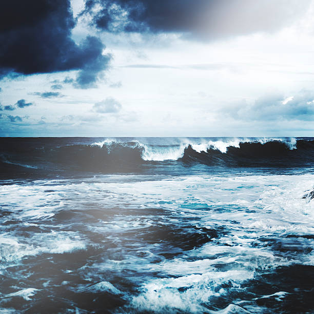 istock Storming Waves Seascape Natural Disaster Concept 511465866