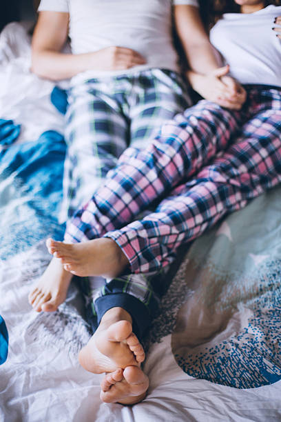 istock Wearing our favorite plaid pajamas 511466400