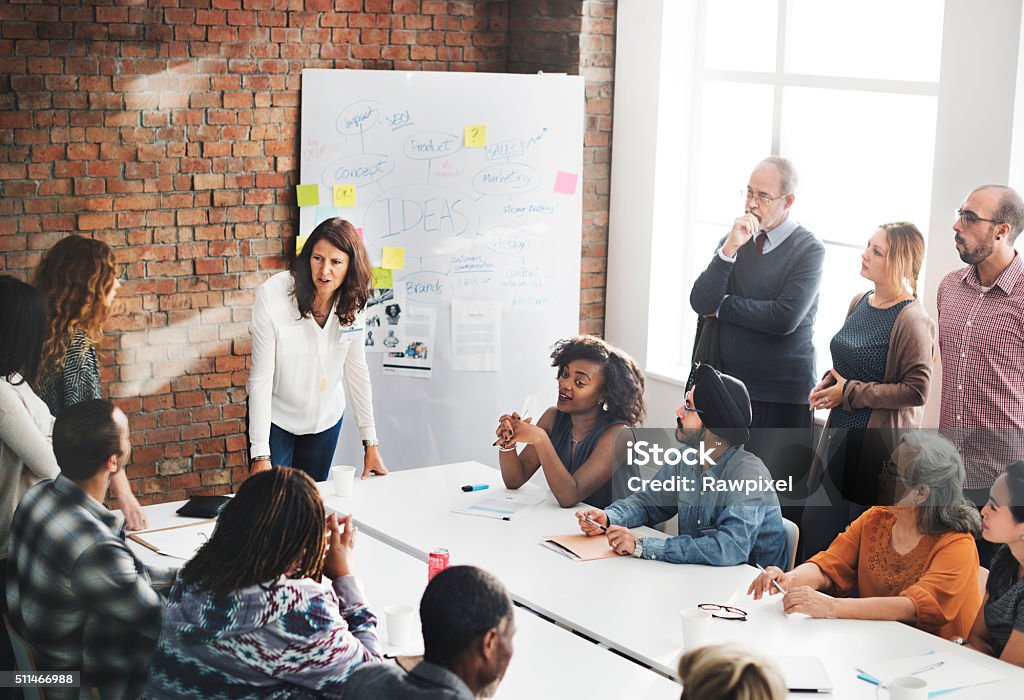 Meeting Discussion Talking Sharing Ideas Concept Meeting Stock Photo