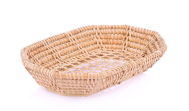 istock vintage weave wicker basket isolated on white background 511469040