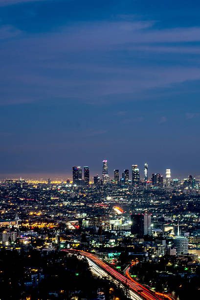 istock Long exposure night view of downtown Los Angeles 511469956