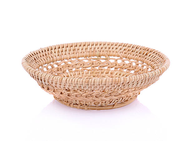 istock vintage weave wicker basket isolated on white background 511470154