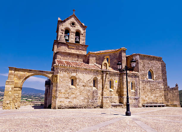 Parish of San Vicente Martir in Frias. Burgos. Spain stock photo