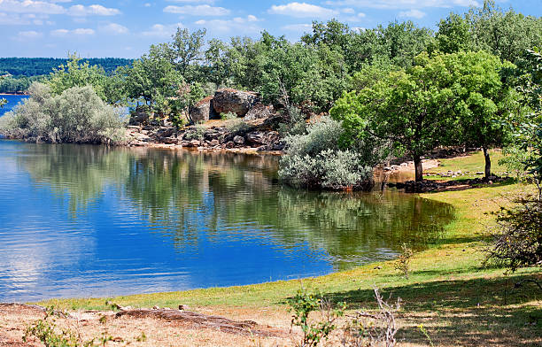 istock reservoir Pozo on river Diero, Vinuesa, Comarca de Pinares, Soria 511471088