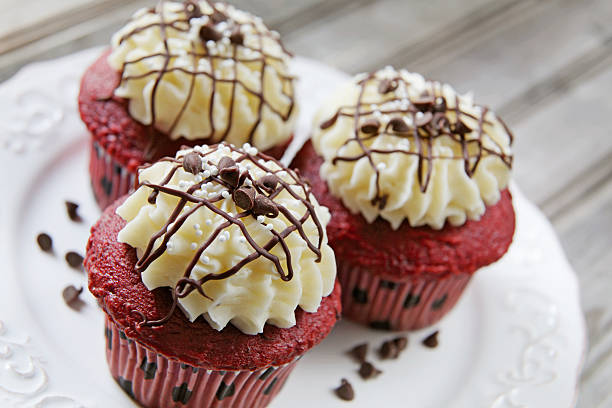 Red Velvet cupcakes - foto stock