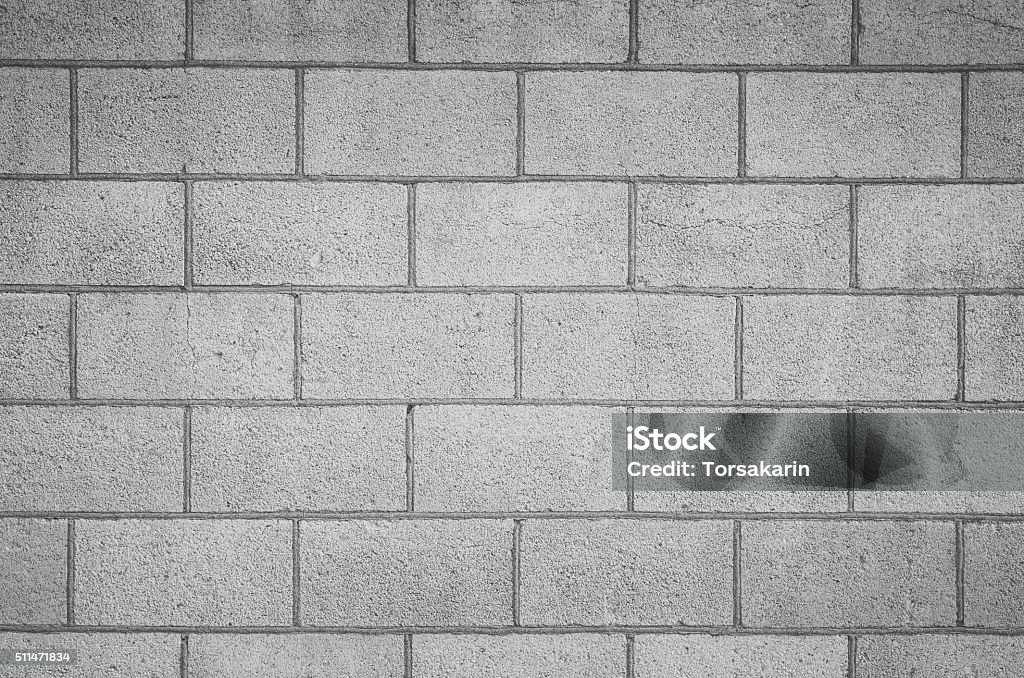 Concrete block wall seamless background and texture Concrete Block Stock Photo