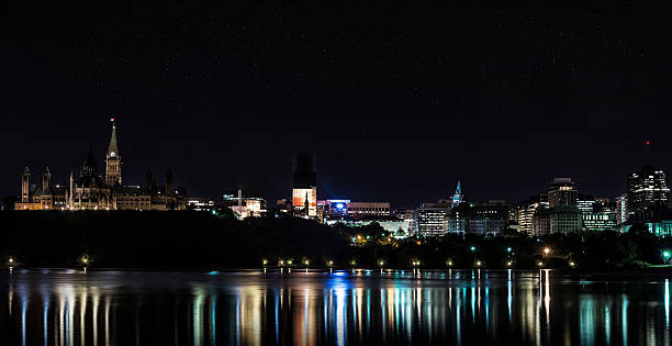 Ottawa Skyline Night stock photo