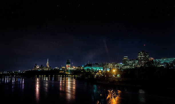 Downtown Ottawa Reflections stock photo