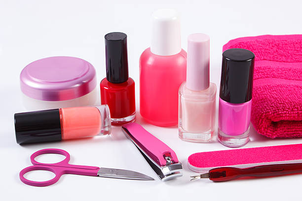 istock Cosmetics and set of manicure or pedicure tools, nail care 511474100