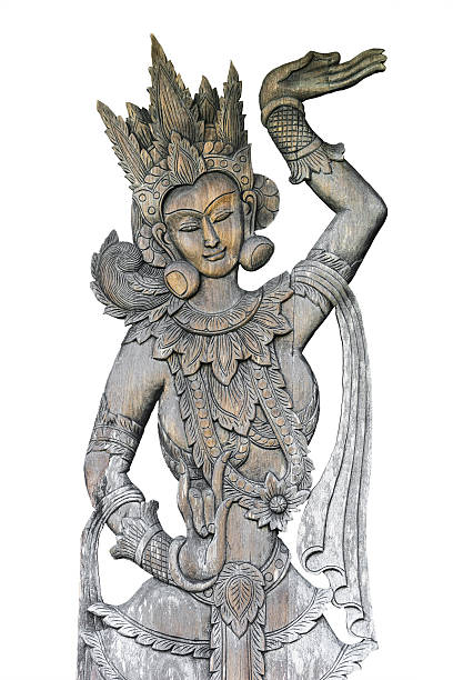 istock Wood Bas relief of Thai Angle Isolated 511475034