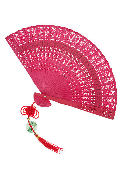 istock Chinese fan with traditional knot isolated on white background 511476608