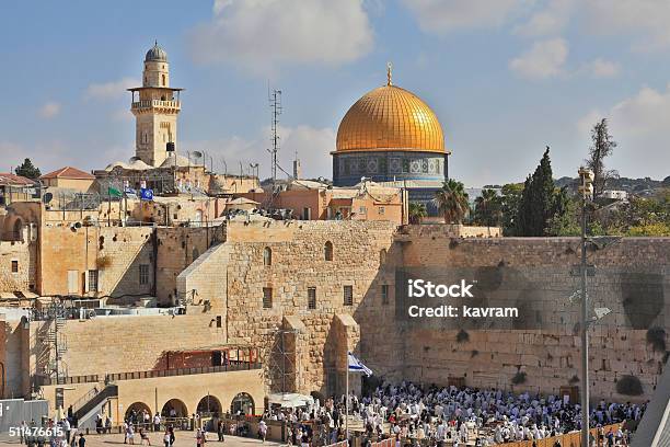 Prayer At The Western Wall Of Temple Stock Photo - Download Image Now - Wailing Wall, Architectural Dome, Praying