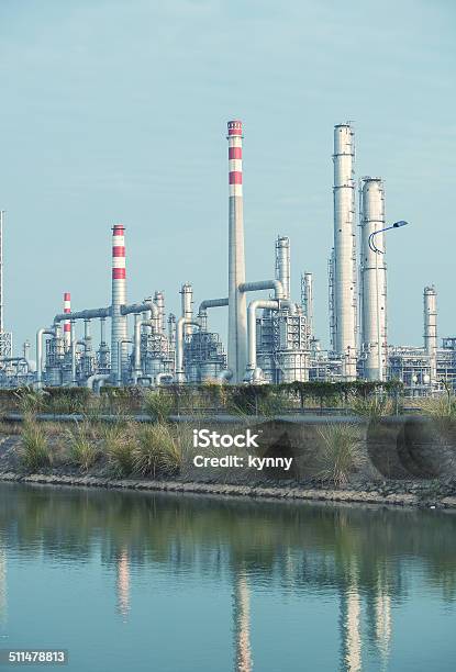 Gas And Oil Processing Factory Stock Photo - Download Image Now - Business, Chemical Plant, Chemistry