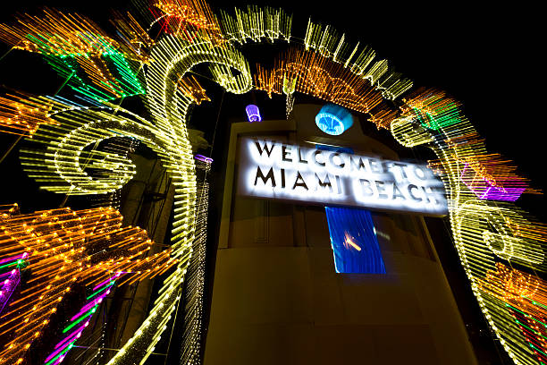 istock Miami Beach welcome sign in holiday 511479463