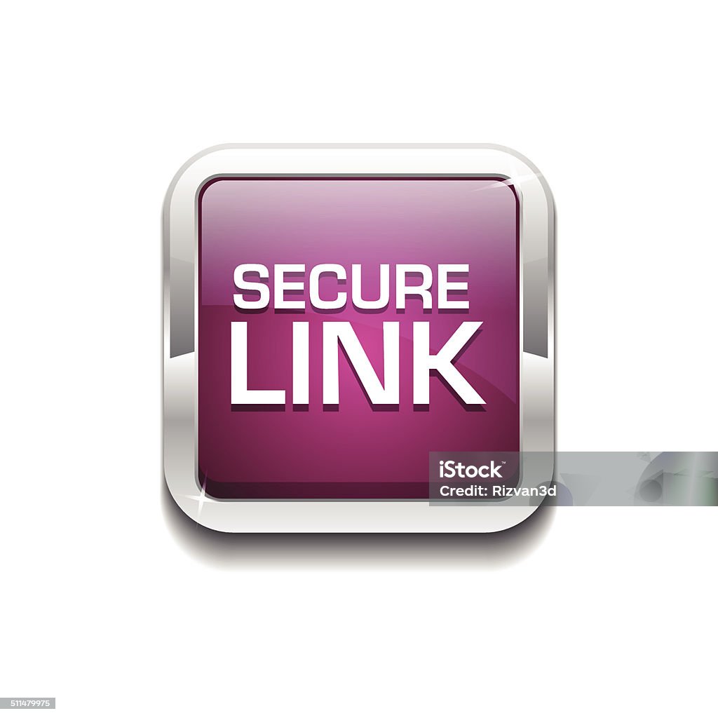 Secure Link Glossy Shiny Rounded Rectangular Vector Button Stock ...