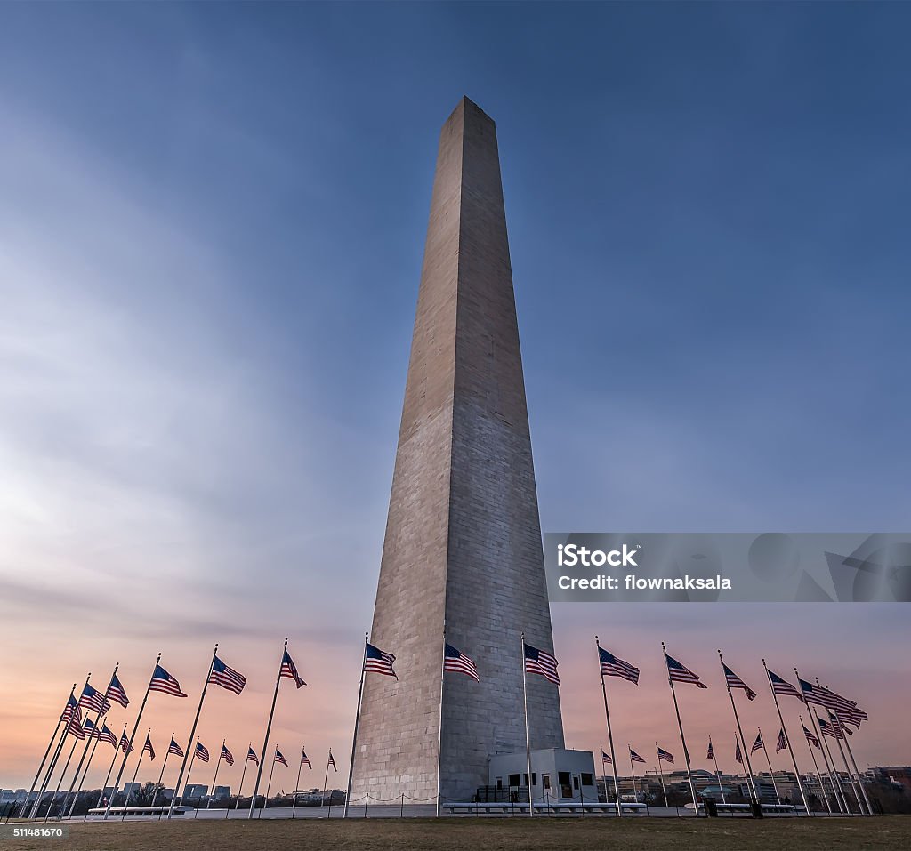 Washington Monument at sunset Washington Monument - Washington DC Stock Photo