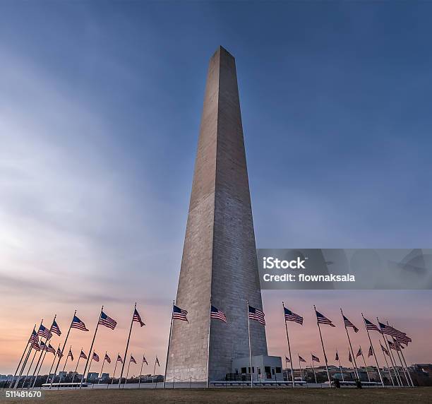 Washington Monument At Sunset Stock Photo - Download Image Now - Washington Monument - Washington DC, Built Structure, Capital Cities
