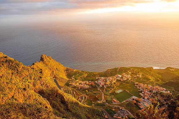 istock Top view on Agulo coastal village in Spain 511484348