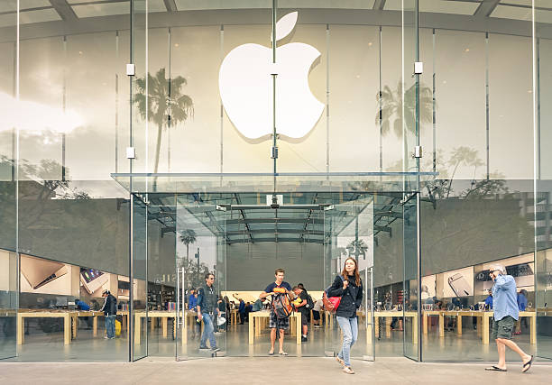 Apple Store on 3rd Street Promenade in Santa Monica stock photo