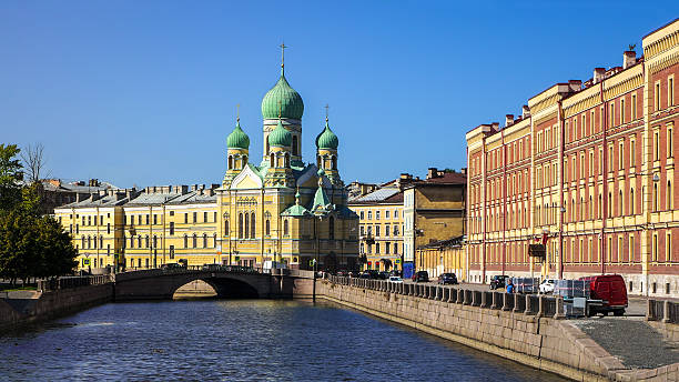 istock Church on riverside in city 511486680