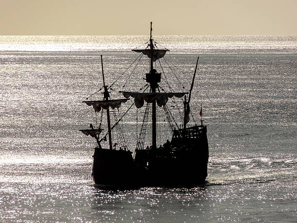 historic sailing ship stock photo