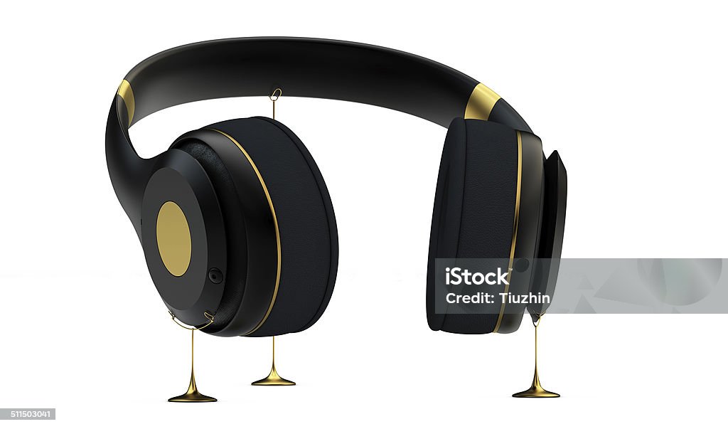 headphones Headphones elevated to the rank of jewelry. Luxury shapes and materials. Looks great on a black background. Easy to use in design. Animal Body Part Stock Photo