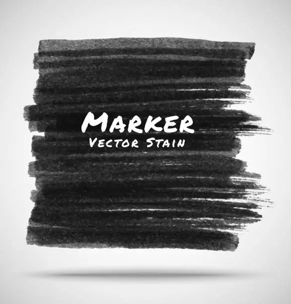 Vector illustration of Black Marker Stain