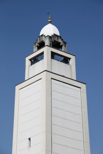 Minaret of the mosque of Lyon, France
