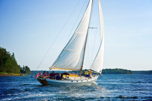 Family Sailing on Mahone Bay, Nova Scotia