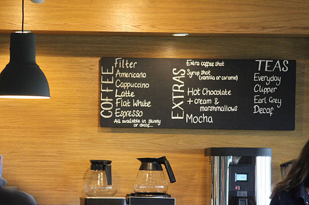 istock Image of blackboard menus in cafe, tea and coffee making 511509163