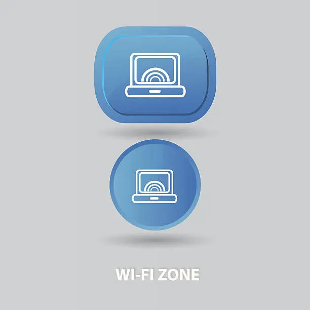 Vector illustration of Wi-fi zone sign,vector