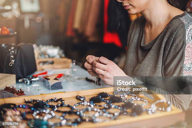 Jewelry Artisan Working Stock Photo - Download Image Now - 30-39 Years, Adult, Adults Only