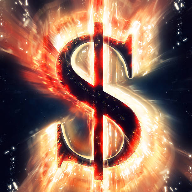 Exploding Dollar Signs 170+ Abstract Fire Dollar Symbol Stock Photos, Pictures & Royalty-Free ...