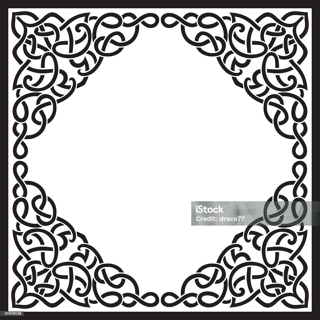 Simple Celtic Frame Elegant Celtic Blank Frame Stock Illustration - Download Image Now ...