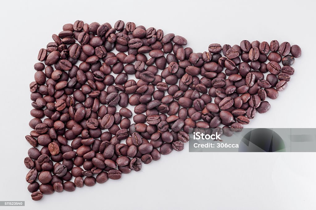 Coffee liver Liver laid out from coffee beans Coffee - Drink Stock Photo