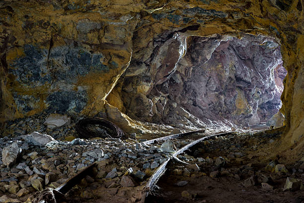 istock Inside Milos sulfur mine tunnel 511523594
